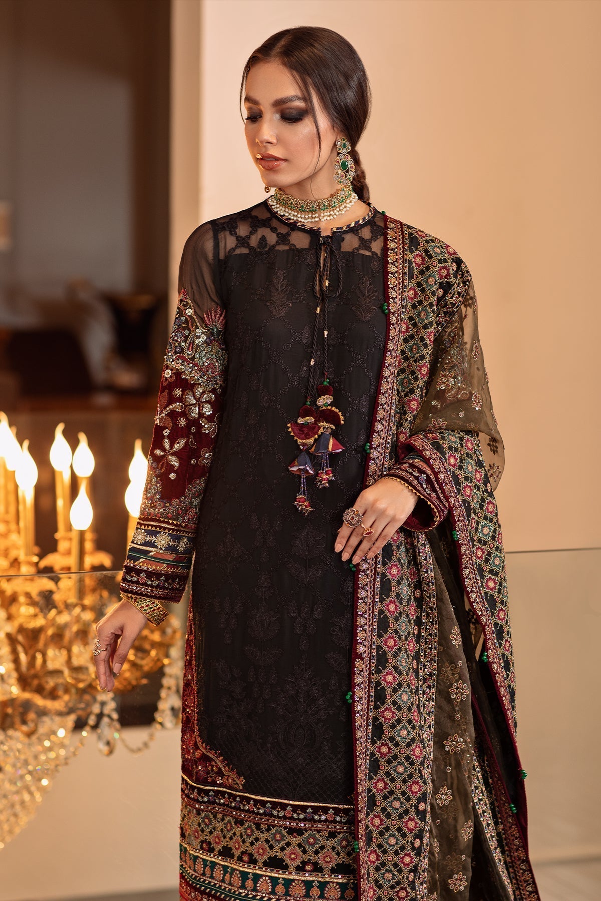 3 Piece Unstitched Heavy Embroidered Lawn Suit With Full Embroidered Organza Dupatta