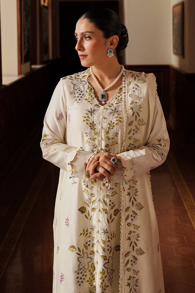 3PC DANAK EMBORIDED SHIRT EMORIDED DANAK SHAWAL (DAMAN AND TROUSER LACE) PLAIN FABRIC TROUSER 2058-AL