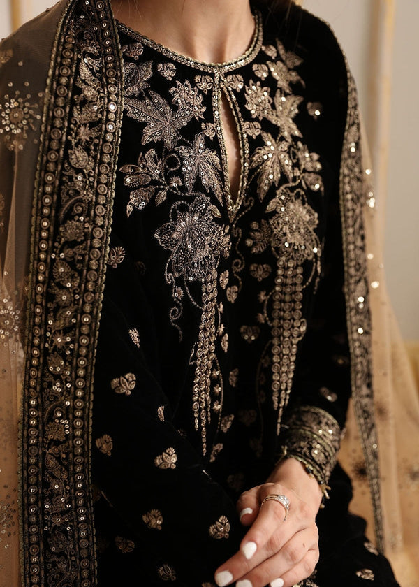 3PC VELVET EMBORIDED SHIRT AND TROUSER EMBORIDED ORGANZA DUPATA 1214-AL