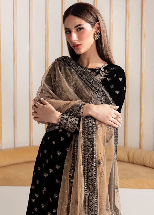 3PC VELVET EMBORIDED SHIRT AND TROUSER EMBORIDED ORGANZA DUPATA 1214-AL
