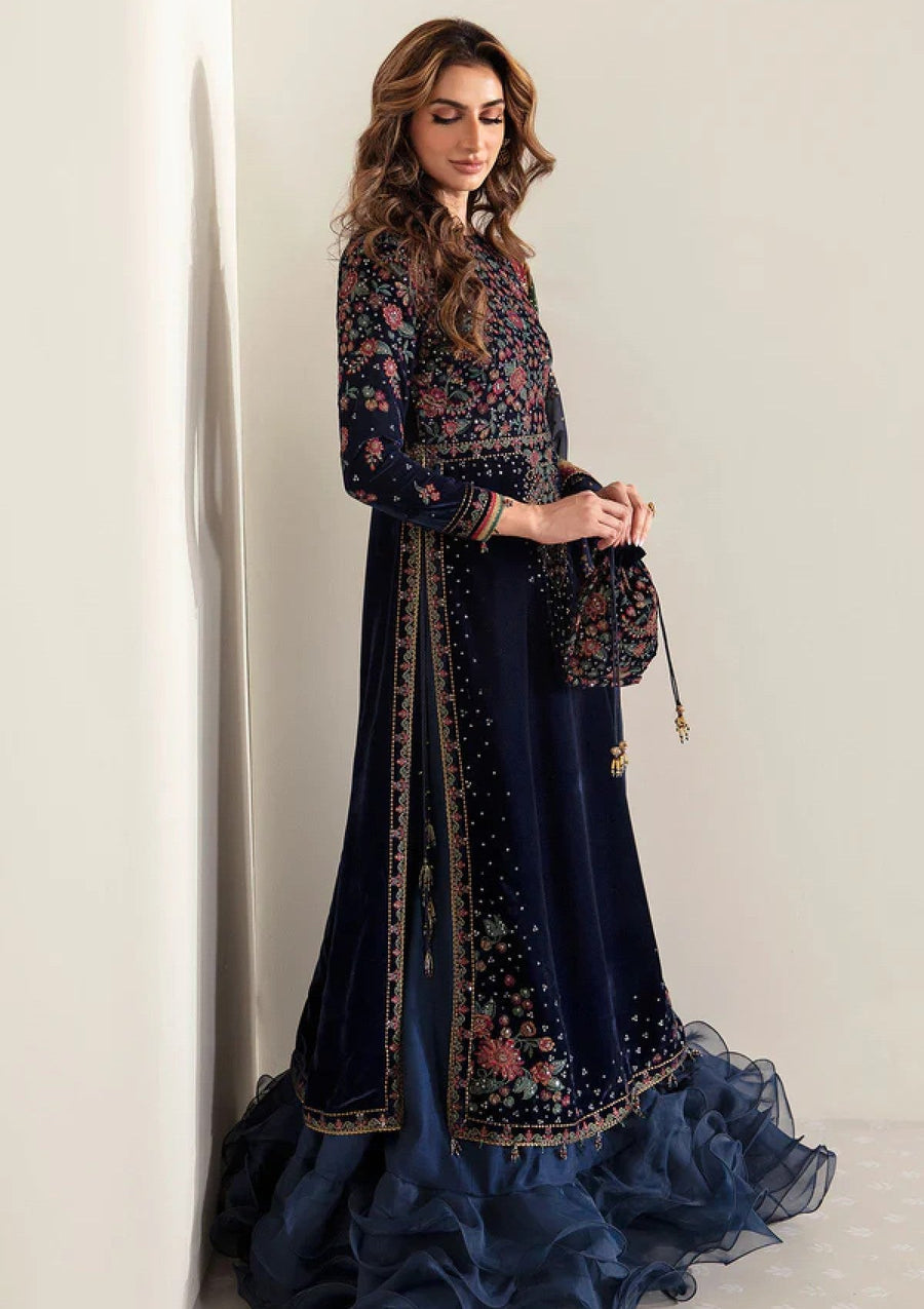3PC VELVET SHIRT EMBORIDED VELVET TROUSER ORGANZA EMBORIDED DUPATA 739-AL