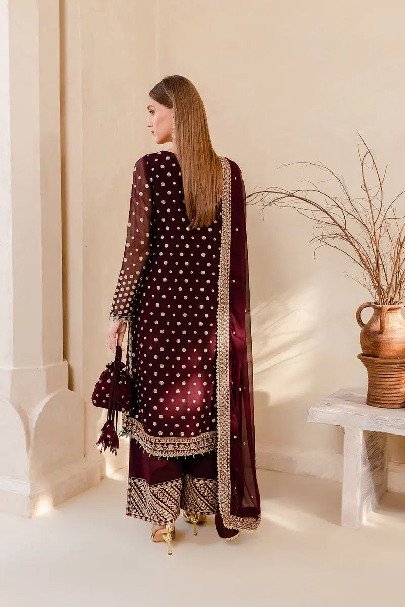 3PC VELVET EMBORIDED SHIRT AND TROUSER EMBORIDED ORGANZA DUPATA 1216-AL