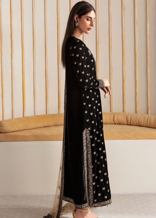 3PC VELVET EMBORIDED SHIRT AND TROUSER EMBORIDED ORGANZA DUPATA 1214-AL