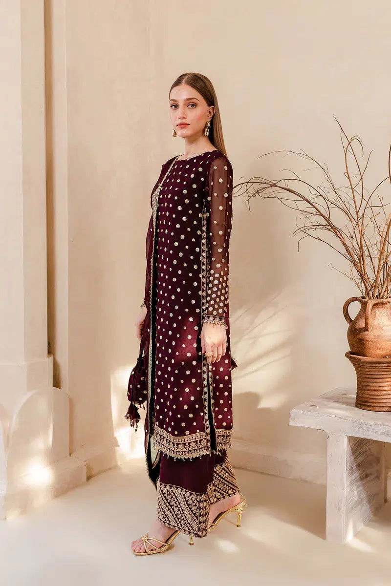 3PC VELVET EMBORIDED SHIRT AND TROUSER EMBORIDED ORGANZA DUPATA 1216-AL