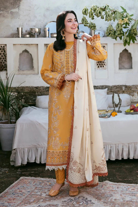 3PC DANAK EMBROIDERED SHIRT PLAIN TROUSER (DAMAN-PATCH) EMBORIDED DANAK SHAWL D-2006