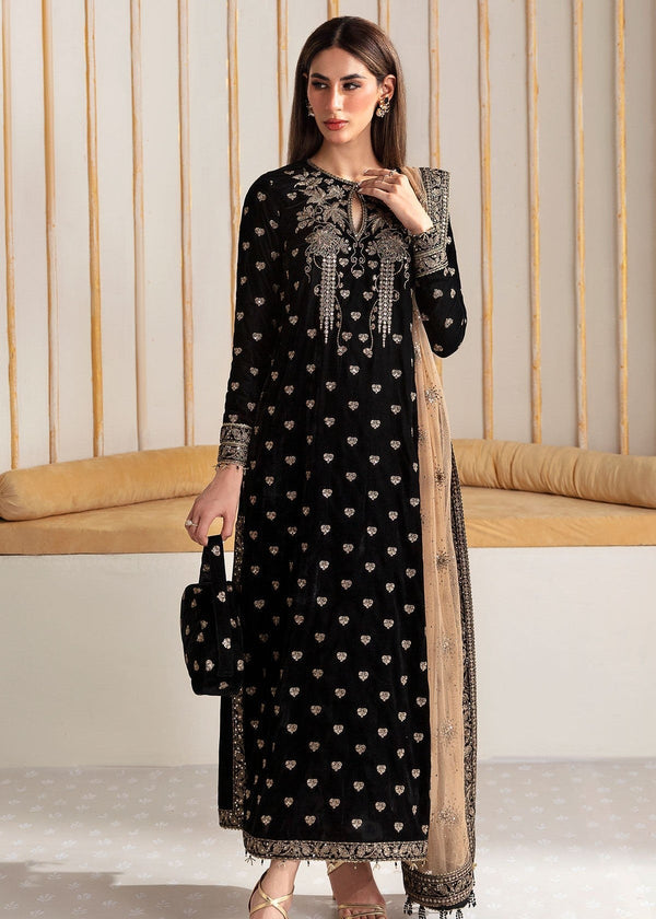3PC VELVET EMBORIDED SHIRT AND TROUSER EMBORIDED ORGANZA DUPATA 1214-AL