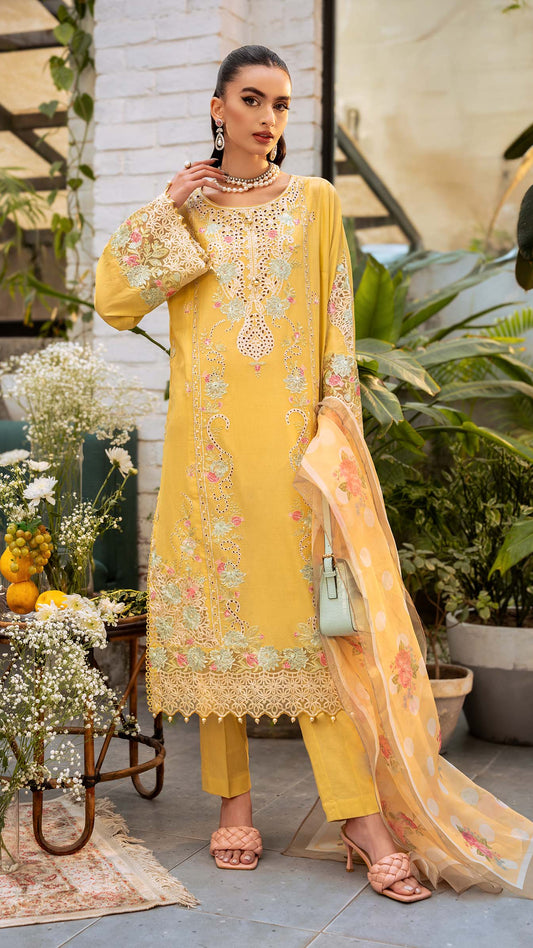 LAWN MB-705B | PREMIUM EMBROIDERED SUMMER DRESS IN 2025 D-1087