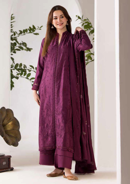 3PC DANAK EMBROIDERED SHIRT PLAIN TROUSER (DAMAN-PATCH) DANAK EMBORIDED SHAWL D-1091